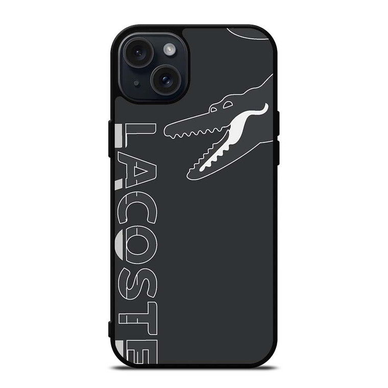 LACOSTE CROCODILE ALL BLACK iPhone 15 Plus Case Cover