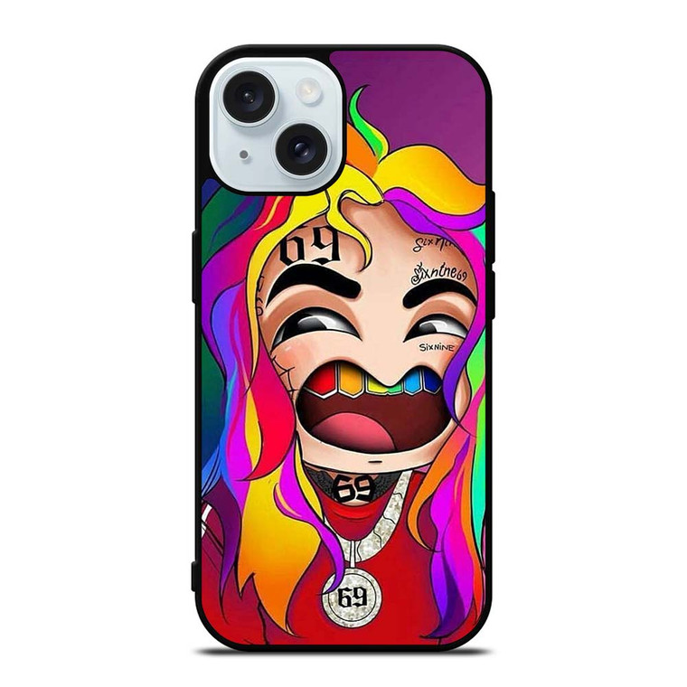 6IX9INE SIX NINE FACE CARTOON iPhone 15 Case Cover