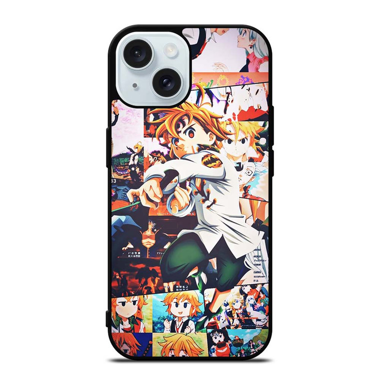 7 DEADLY SINS MELIODAS COLLAGE iPhone 15 Case Cover