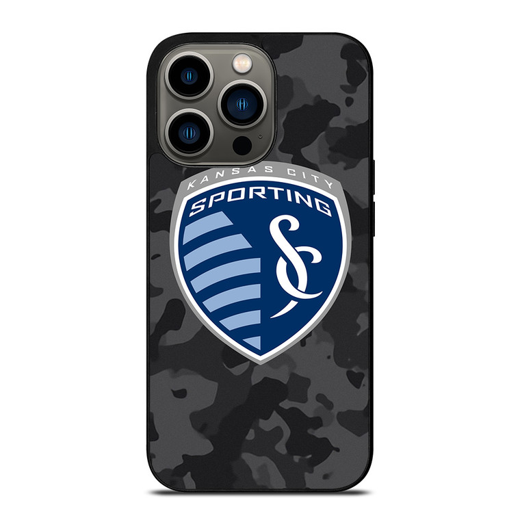 SPORTING KANSAS CITY MLS BLACK CAMO iPhone 13 Pro Case Cover