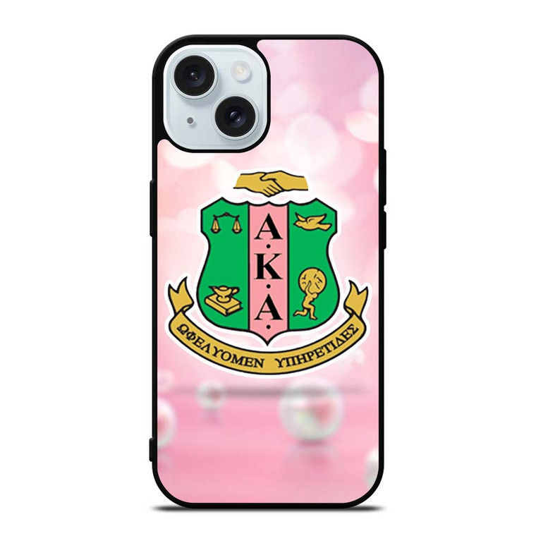 AKA PINK AND GREEN LOGO 2 iPhone 15 Case Cover AKA PINK AND GREEN LOGO 2 iPhone 15 Case Cover