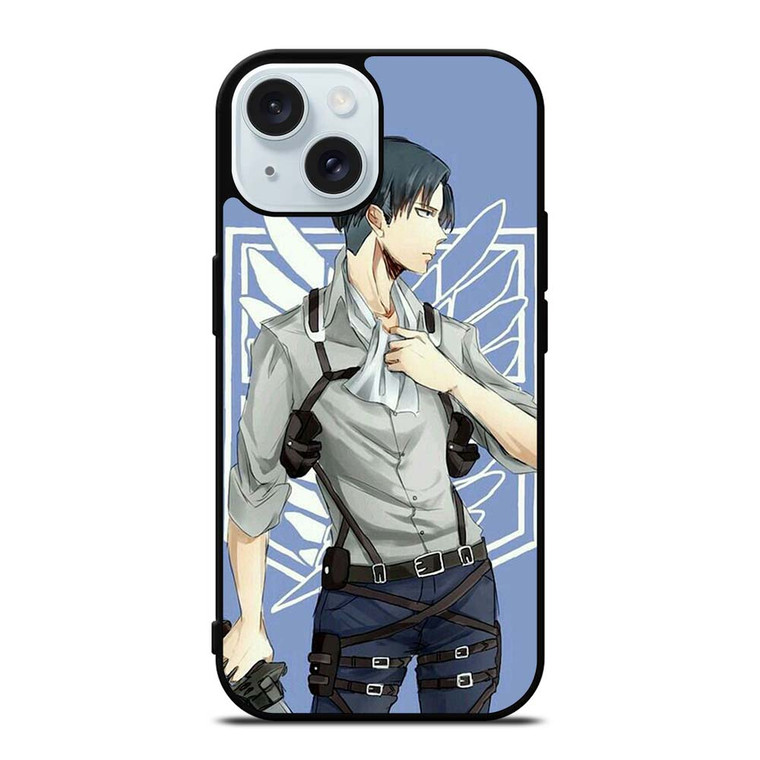ATTACK ON TITAN ANIME LEVI iPhone 15 Case Cover