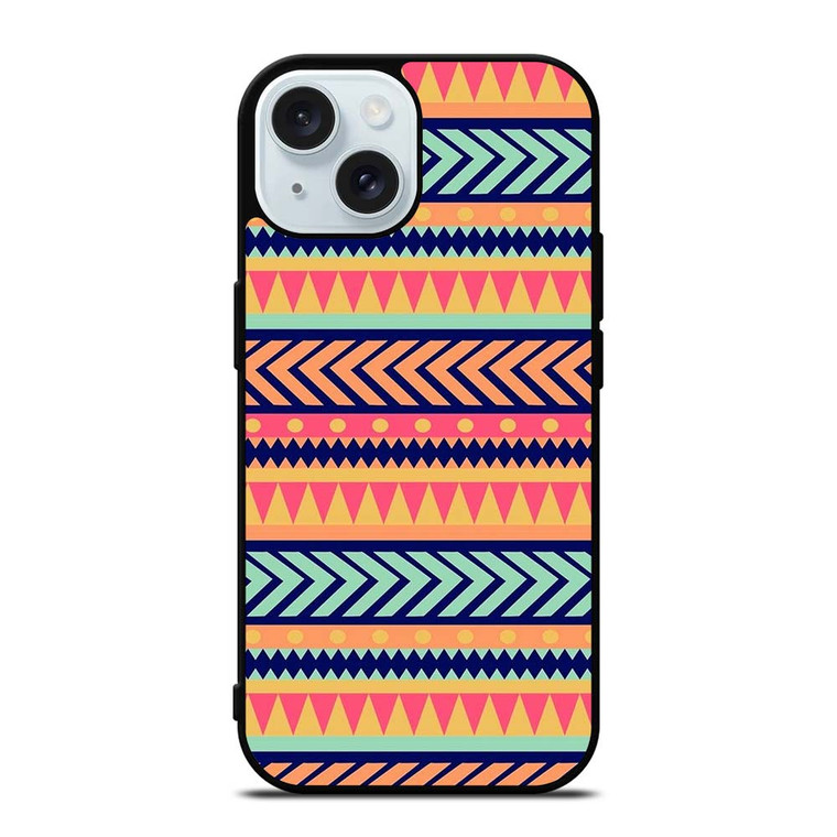 AZTEC TRIBAL PATTERN iPhone 15 Case Cover