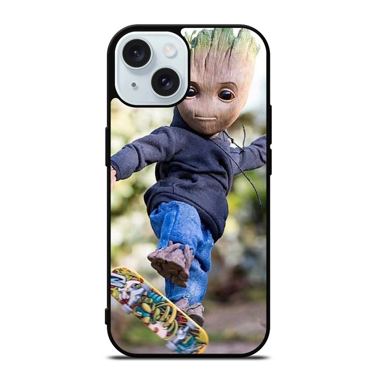BABY GROOT SKATEBOARD iPhone 15 Case Cover