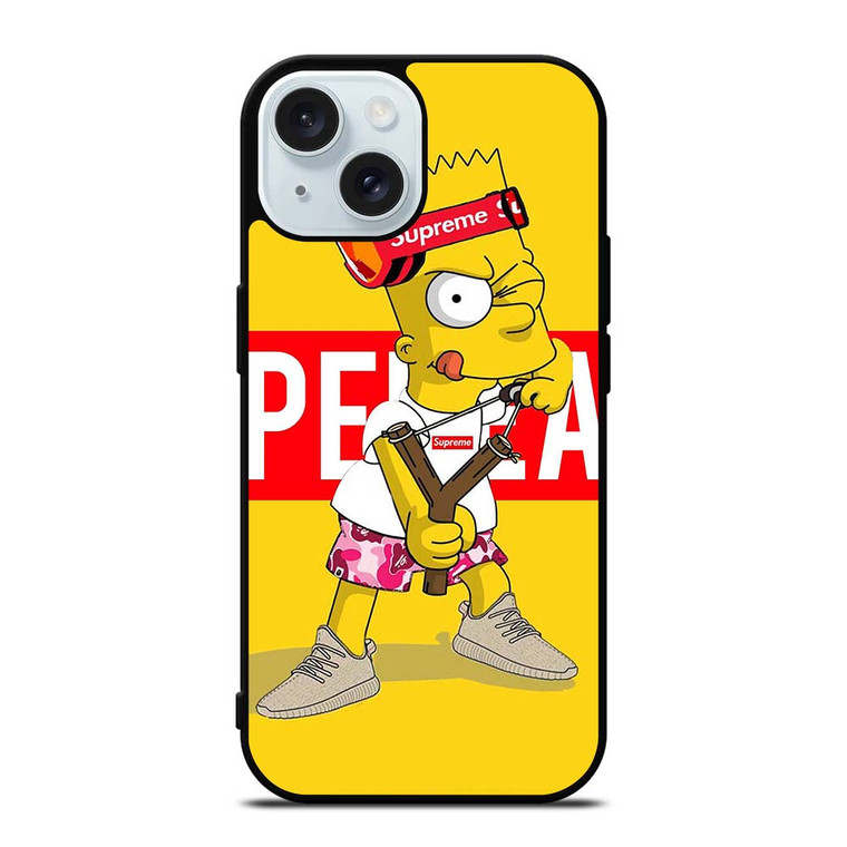 BART SIMPSON SUPREME HYPEBEAST iPhone 15 Case Cover