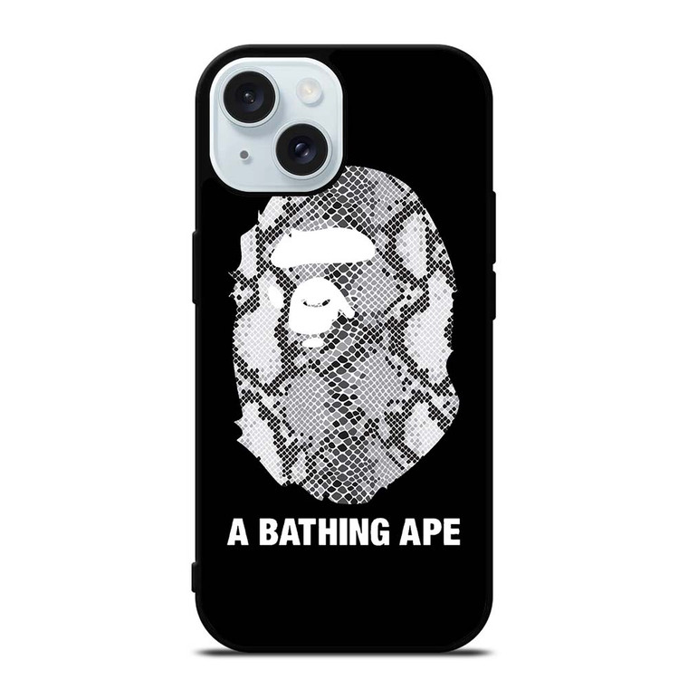 BATHING APE SNAKE SKIN iPhone 15 Case Cover