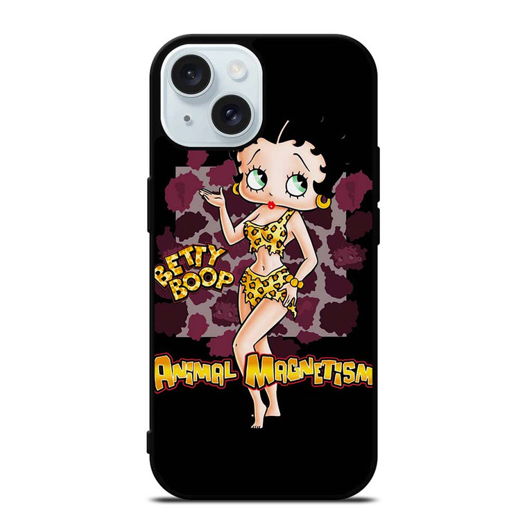 BETTY BOOP LEOPARD iPhone 15 Case Cover