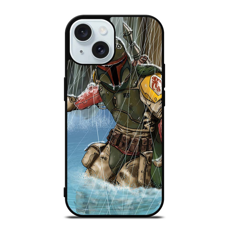 BOBA FETT STAR WARS CARTOON iPhone 15 Case Cover