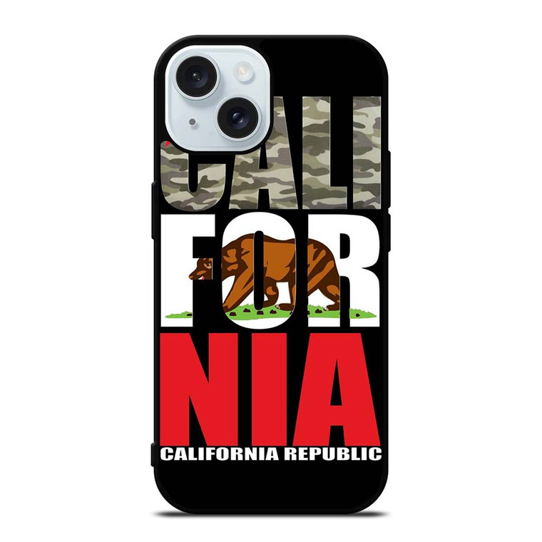 CALIFORNIA REPUBLIC CAMO SYMBOL iPhone 15 Case Cover