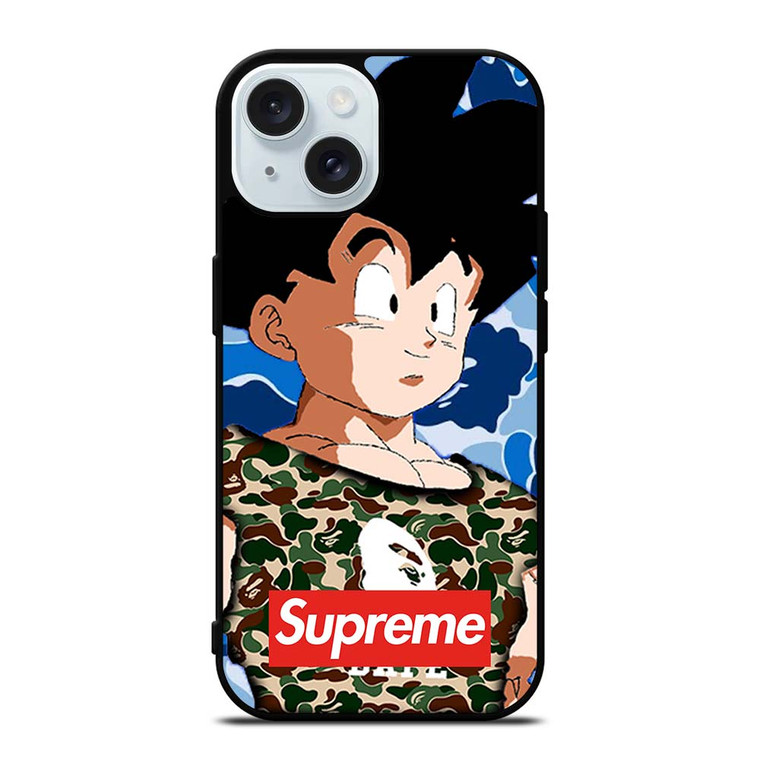 CAMO GOHAN BAPE SUPREME iPhone 15 Case Cover
