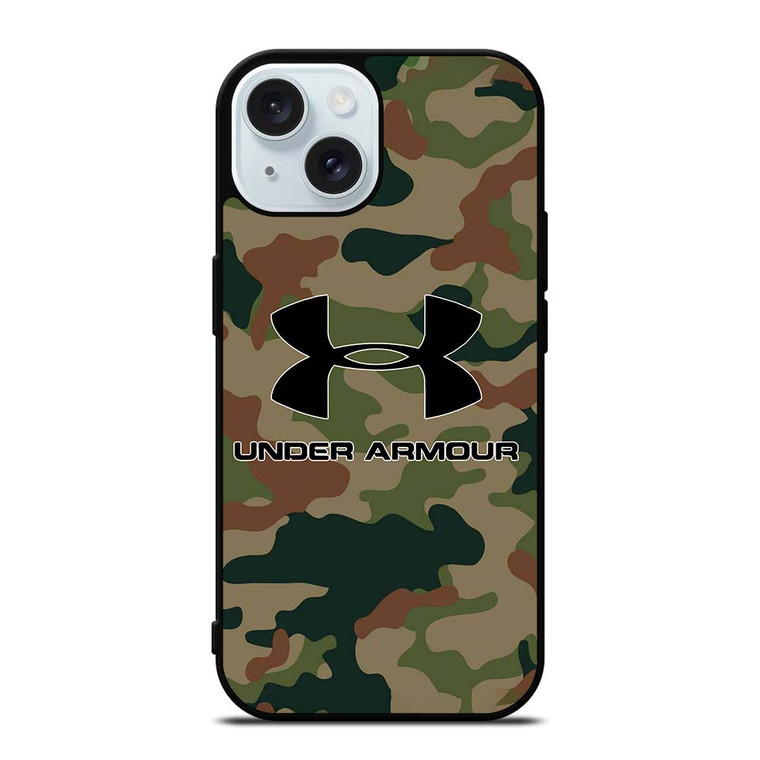 CAMO UNDER ARMOUR LOGO iPhone 15 Case Cover