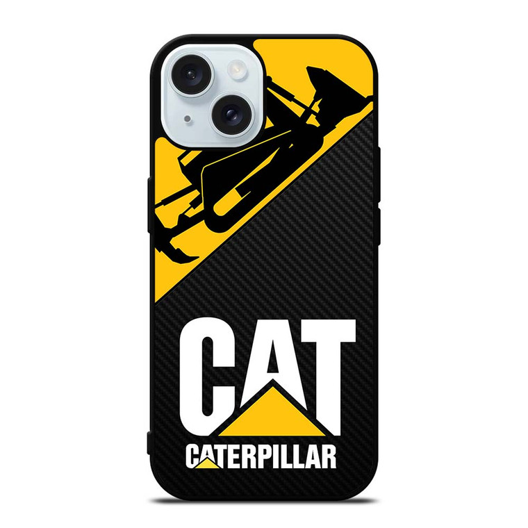 CATERPILLAR CAT BULLDOZER CARBON iPhone 15 Case Cover
