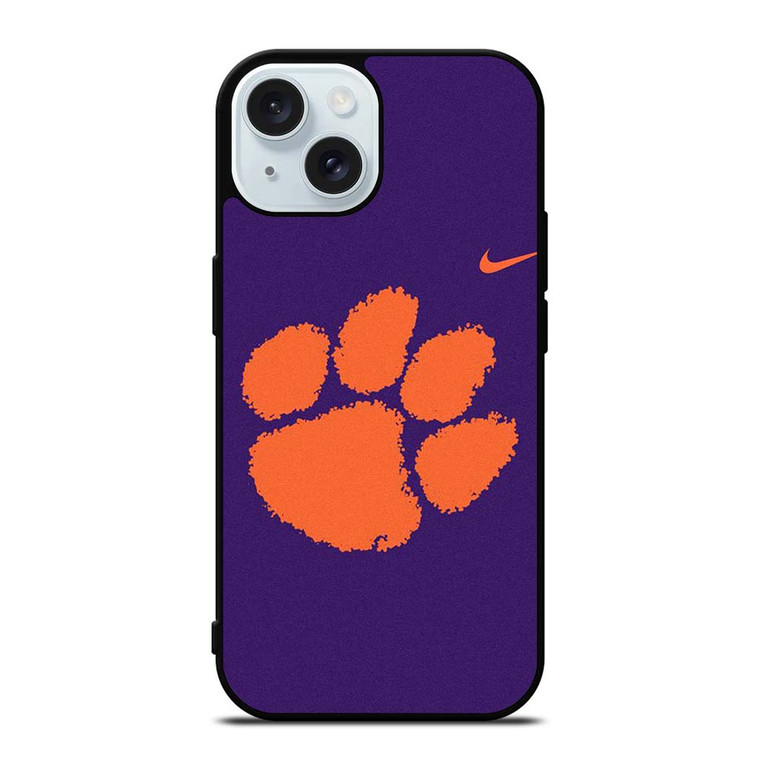 CLEMSON TIGERS SYMBOL NIKE iPhone 15 Case Cover