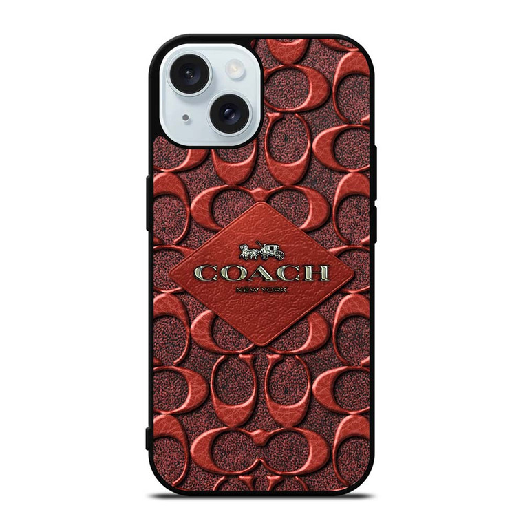COACH NEW YORK BROWN 2 iPhone 15 Case Cover