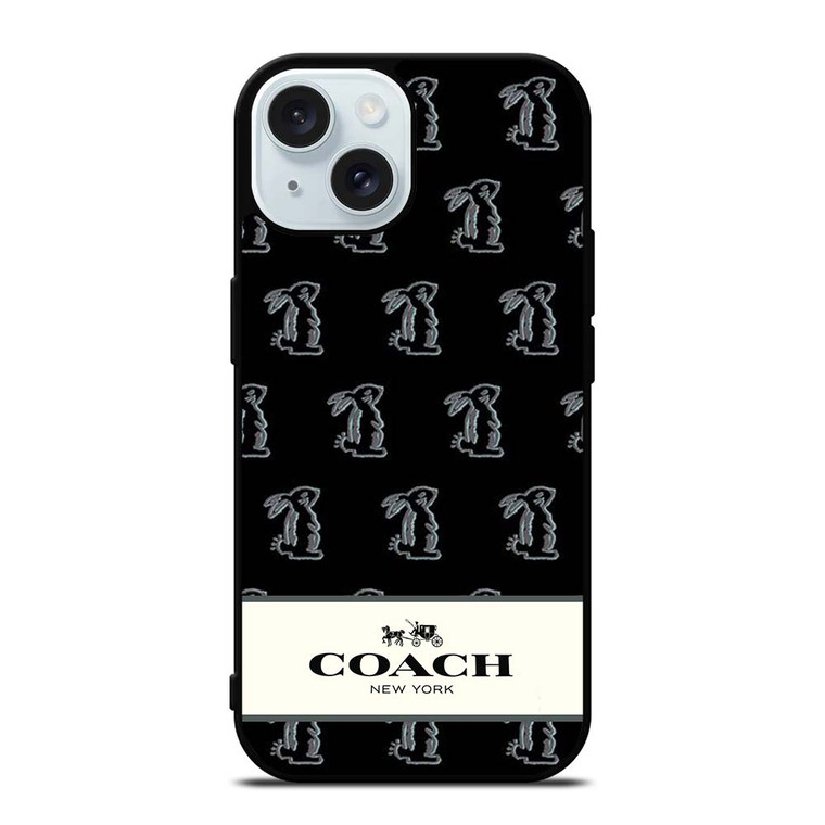 COACH NEW YORK BUNNY iPhone 15 Case Cover