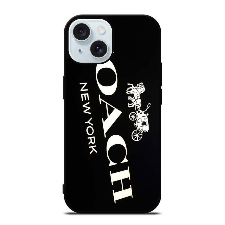 COACH NEW YORK LOGO 3 iPhone 15 Case Cover COACH NEW YORK LOGO 3 iPhone 15 Case Cover
