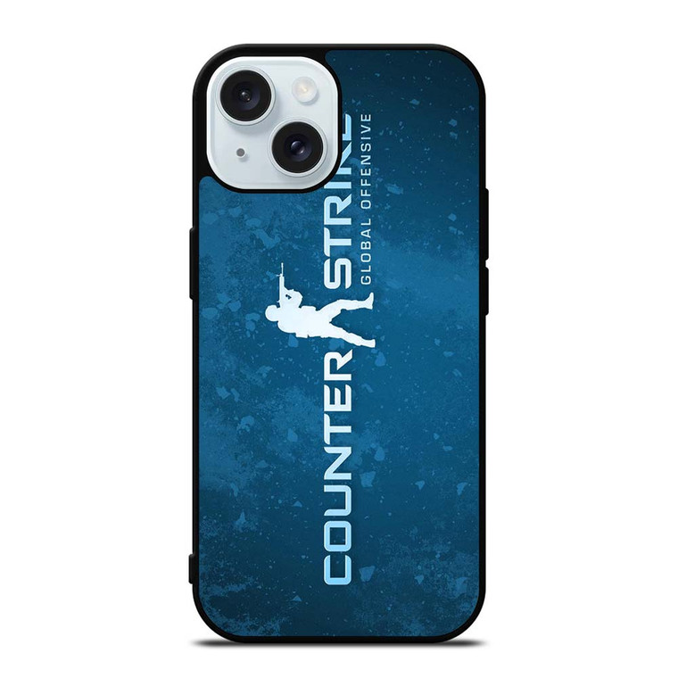 COUNTER STRIKE CSGO LOGO BLUE iPhone 15 Case Cover