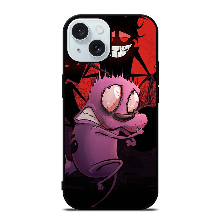 COURAGE THE COWARDLY DOG CARTOON iPhone 15 Case Cover COURAGE THE COWARDLY DOG CARTOON iPhone 15 Case Cover