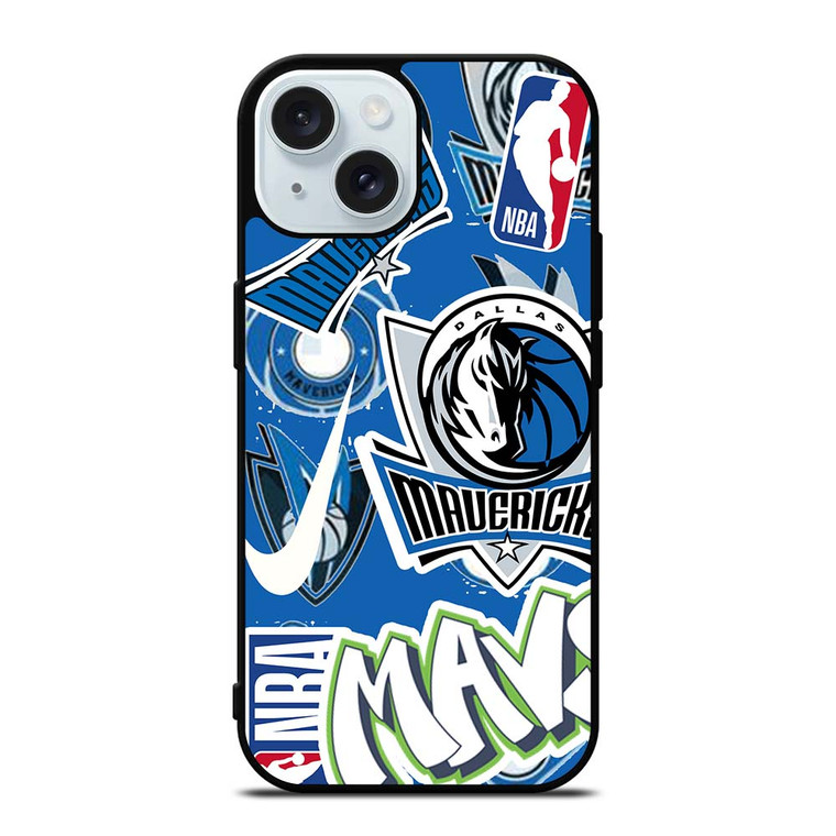 DALLAS MAVERICKS NBA STICKER BOMB iPhone 15 Case Cover