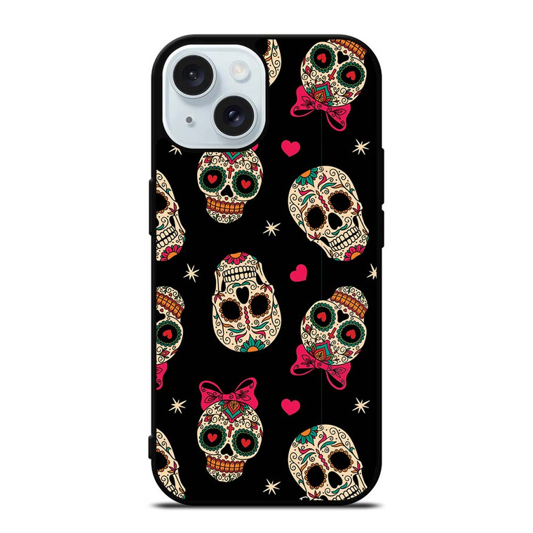 DAY OF THE DEAD CUTE PATTERN iPhone 15 Case Cover