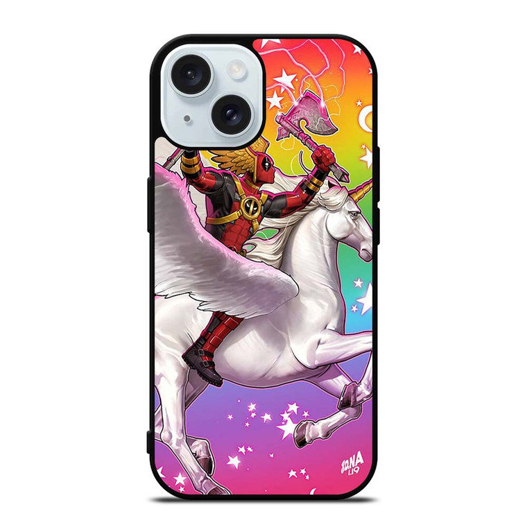 DEADPOOL UNICORN COLOR FULL iPhone 15 Case Cover