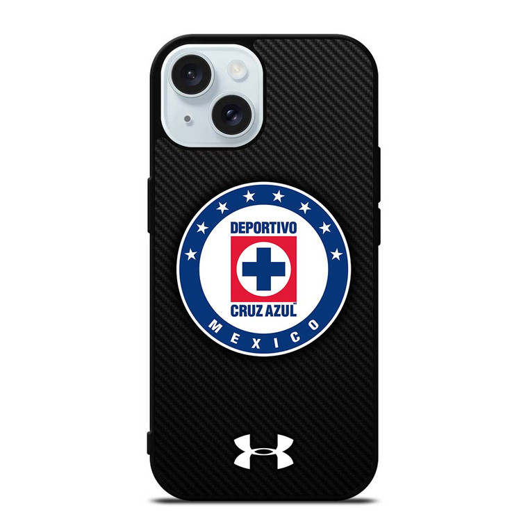 DEPORTIVO CRUZ AZUL CARBON LOGO iPhone 15 Case Cover