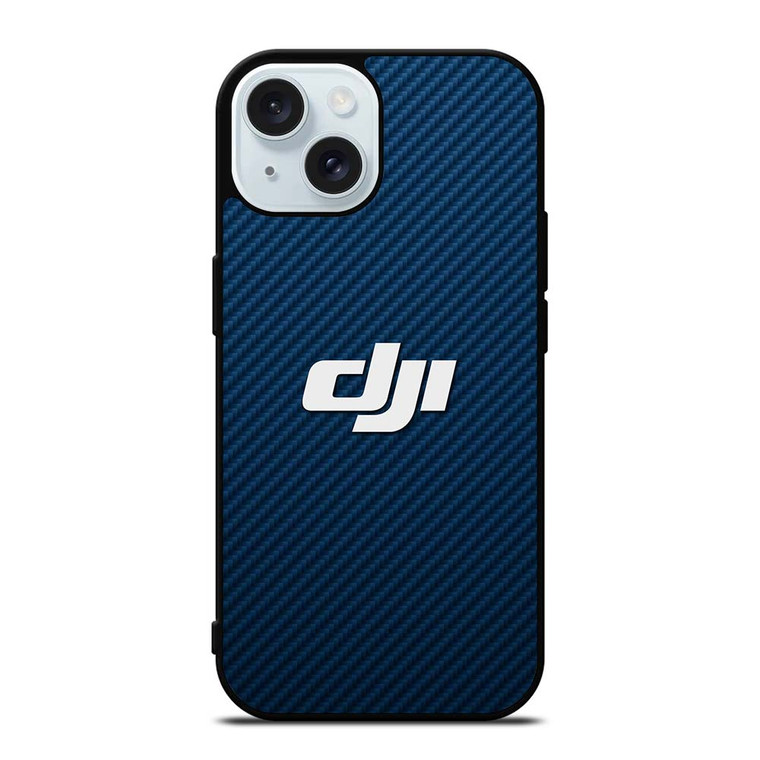 DJI DRONE CAMERA BLUE CARBON iPhone 15 Case Cover