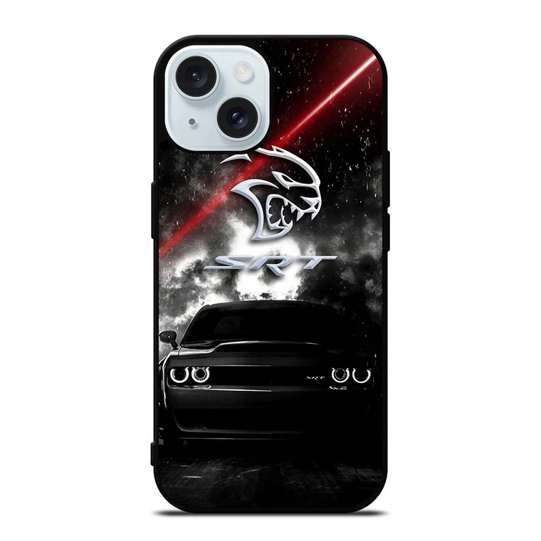 DODGE SRT BLACK CAR iPhone 15 Case Cover