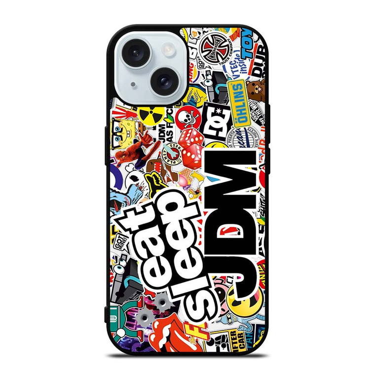 EAT SLEEP JDM iPhone 15 Case Cover