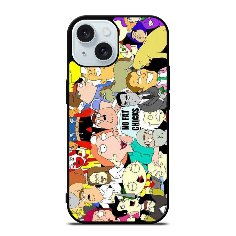 FAMILY GUY CHARACTERS iPhone 15 Case Cover