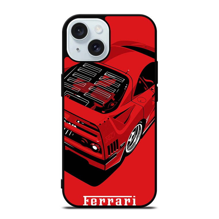 FERRARI F40 ILLUSTRATION iPhone 15 Case Cover