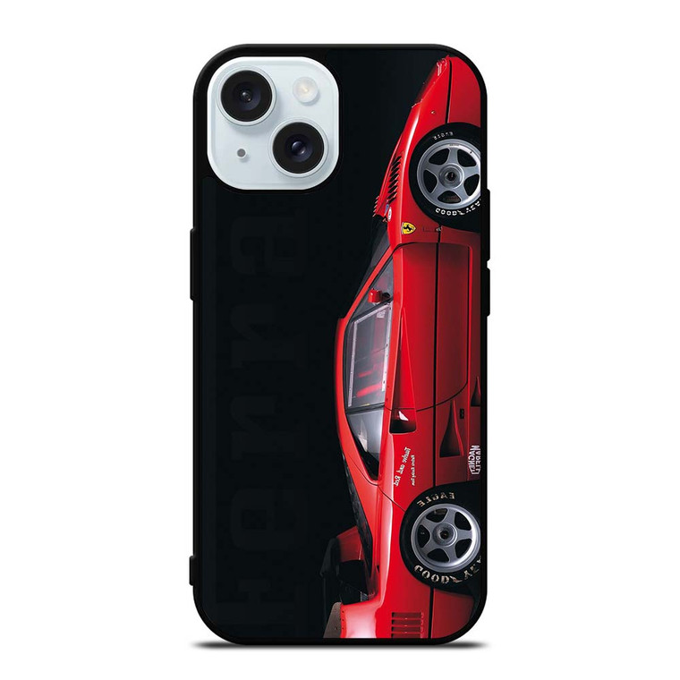 FERRARI F40 VINTAGE SUPERCAR iPhone 15 Case Cover