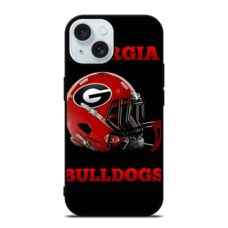 GEORGIA BULLDOGS FOOTBALL HELMET iPhone 15 Case Cover