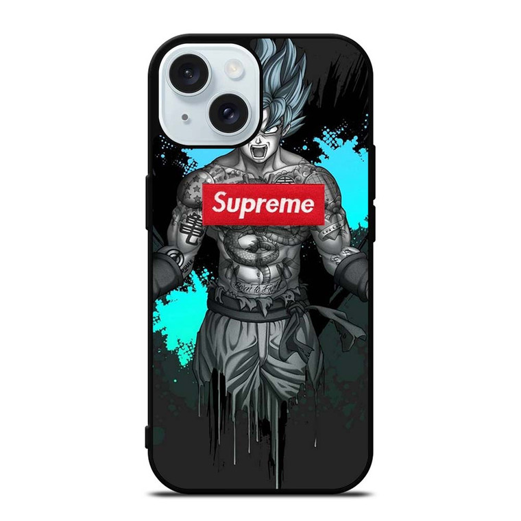 GOKU SUPREME SPLASH PAINT EFFECT iPhone 15 Case Cover