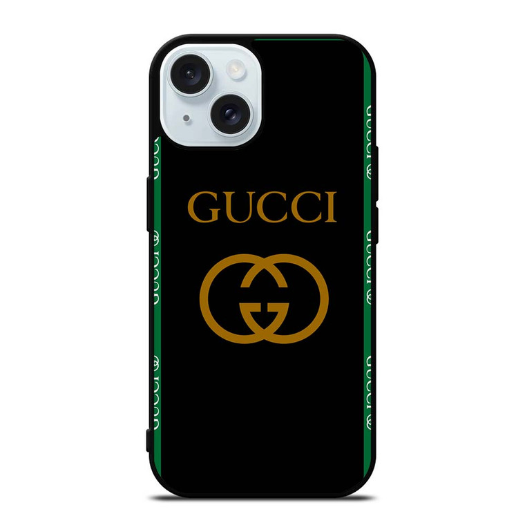 GUCCI ROUND BLACK iPhone 15 Case Cover