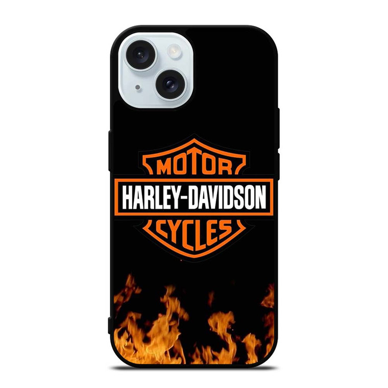 HARLEY DAVIDSON FIRE LOGO iPhone 15 Case Cover