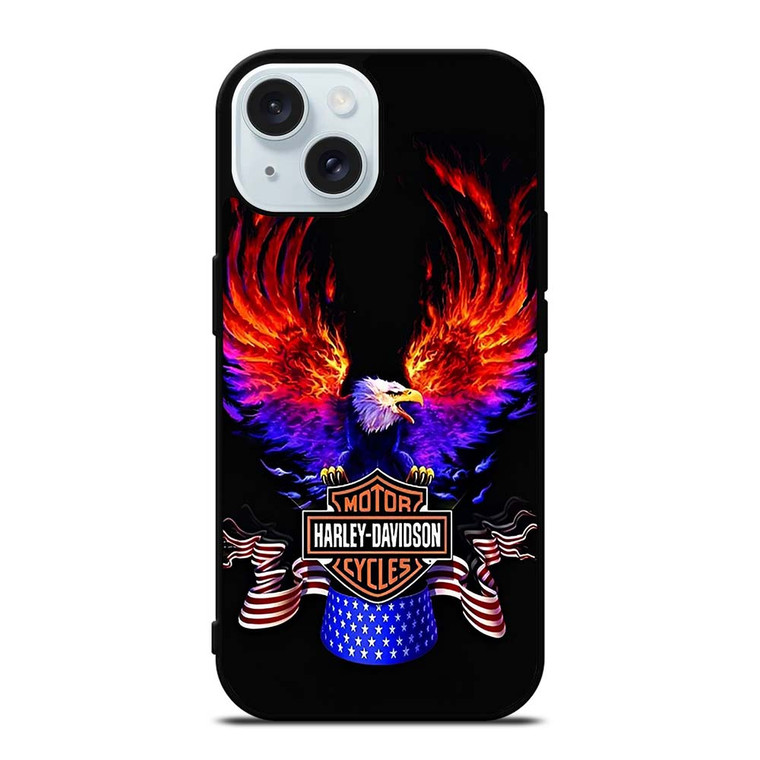 HARLEY DAVIDSON FLAME SWING iPhone 15 Case Cover