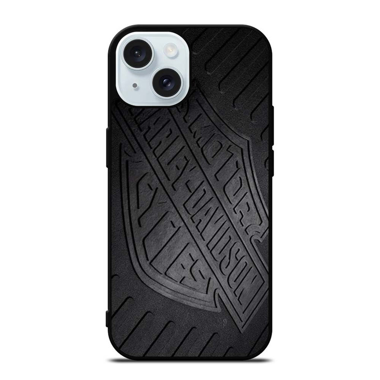 HARLEY DAVIDSON METAL LOGO iPhone 15 Case Cover