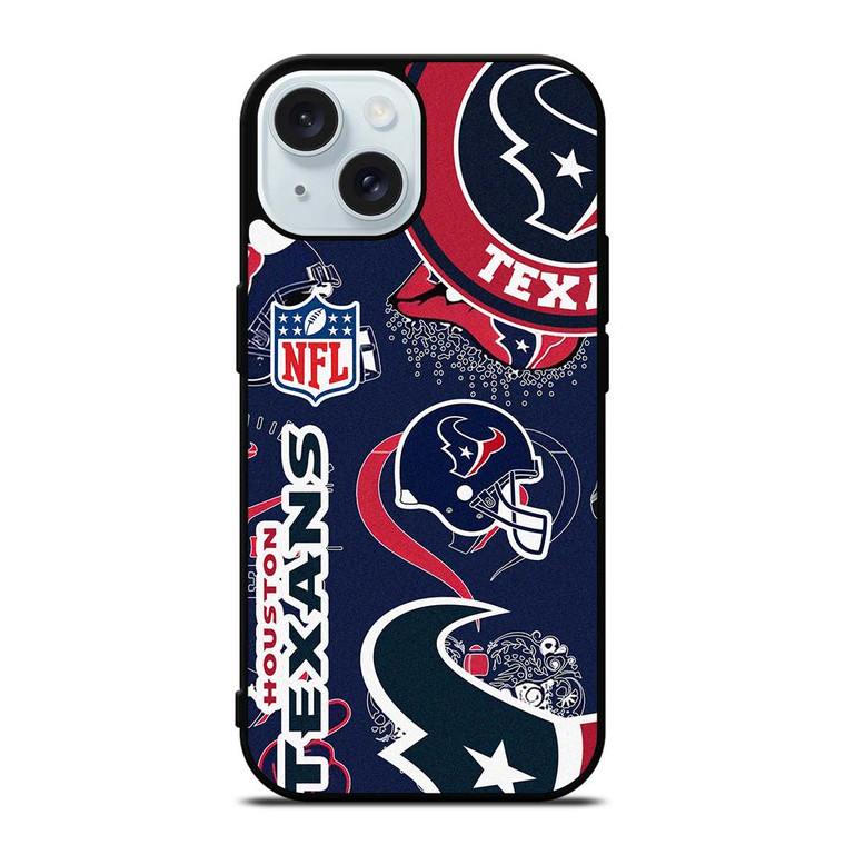 HOUSTON TEXANS NFL STICKER BOMB iPhone 15 Case Cover