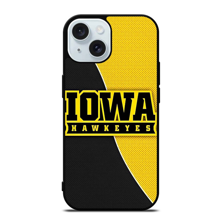 IOWA HAWKEYES UNIVERSITY FOOTBALL iPhone 15 Case Cover