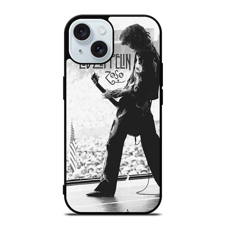 JIMMY PAGE LED ZEPPELIN GUITARIST iPhone 15 Case Cover