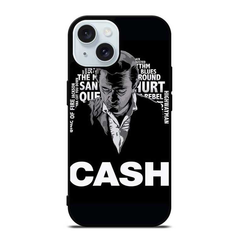 JOHNNY CASH MIDDLE CLIPART iPhone 15 Case Cover