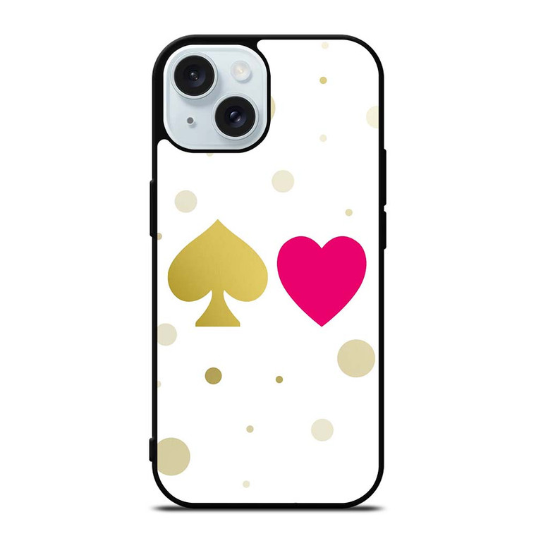 KATE SPADE AND HEART NEW YORK LOGO iPhone 15 Case Cover