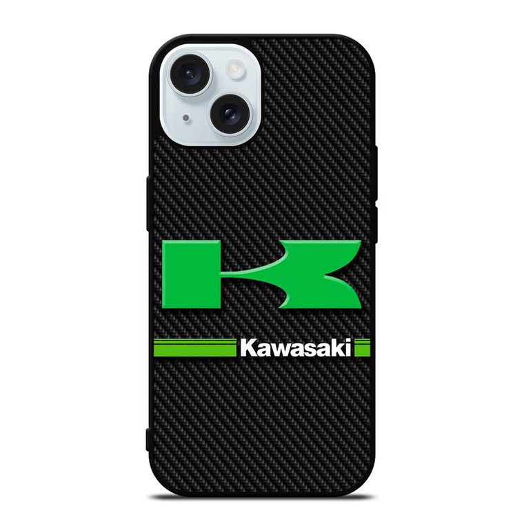 KAWASAKI LOGO CARBOON iPhone 15 Case Cover