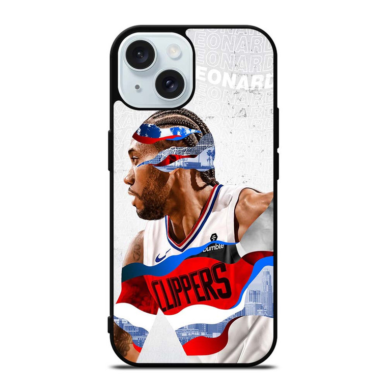 KAWHI LEONARD LOS ANGELES CLIPPERS iPhone 15 Case Cover