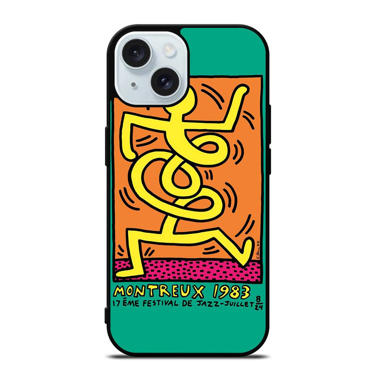 KEITH HARING MONTREUX 1983 iPhone 15 Case Cover
