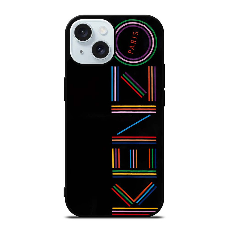 KENZO PARIS COLORFUL LOGO iPhone 15 Case Cover