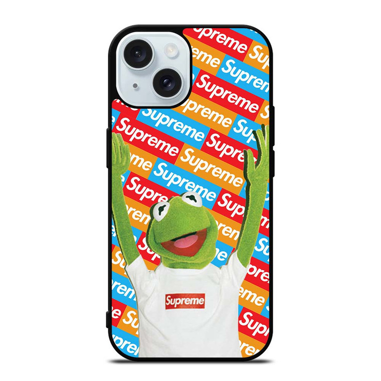 KERMIT FROG SESAME SUPREME iPhone 15 Case Cover KERMIT FROG SESAME SUPREME iPhone 15 Case Cover
