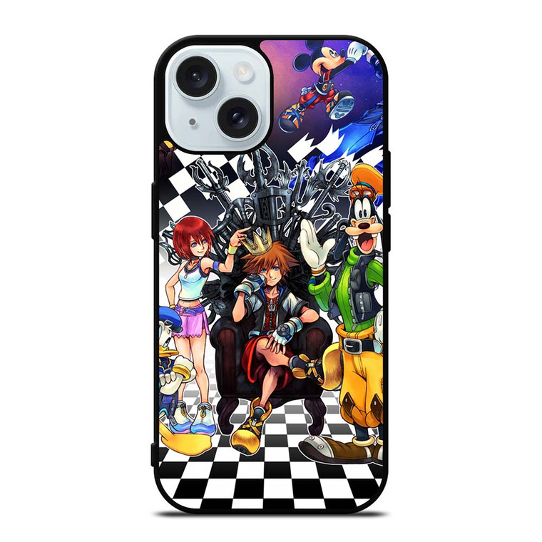 KINGDOM HEARTS CARTOON iPhone 15 Case Cover KINGDOM HEARTS CARTOON iPhone 15 Case Cover