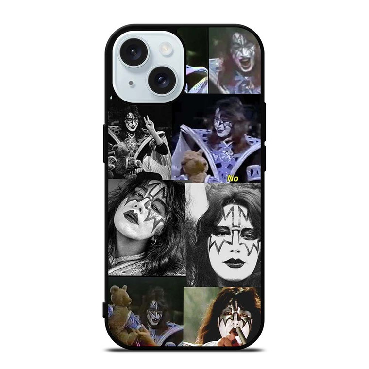 KISS BAND ACE FREHLEY COLLAGE iPhone 15 Case Cover